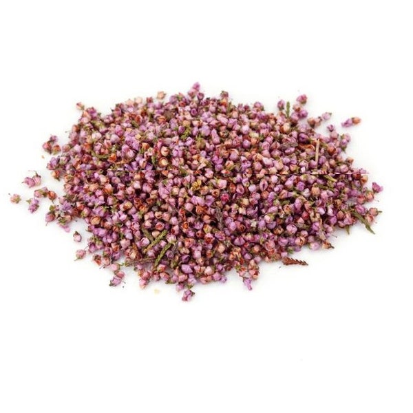 Organic Dried Heather Flowers  / Available from 2oz-32oz  / Organic Heather Flowers  / Callunae vulgaris flos