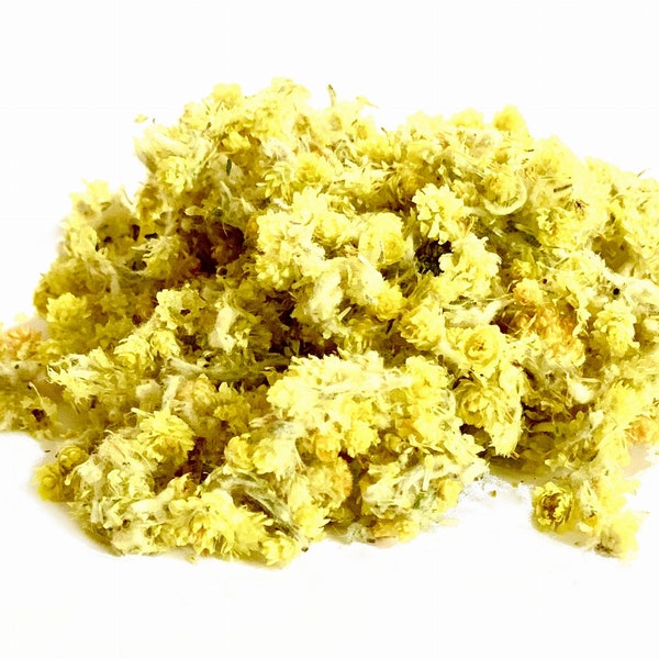 Dried Organic Helichrysum Flowers / Available from 2oz-32oz /   Helichrysum mill