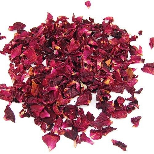 Food-Grade Organic Dried Red Rose Petals - Rosa Centifolia - 25g Bag For Tea, Baking & Beauty