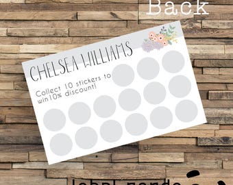 Printed Loyalty Cards, Custom Printed Loyalty Cards, Printed Reward Cards, Business Reward Card, Business Thank You Card, Stamp Card