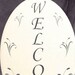 Welcome Sign Oval Static Cling Window Decal 8 X 12 White W/clear Design ...