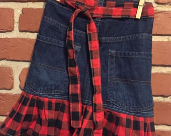 Recycled denim child's apron