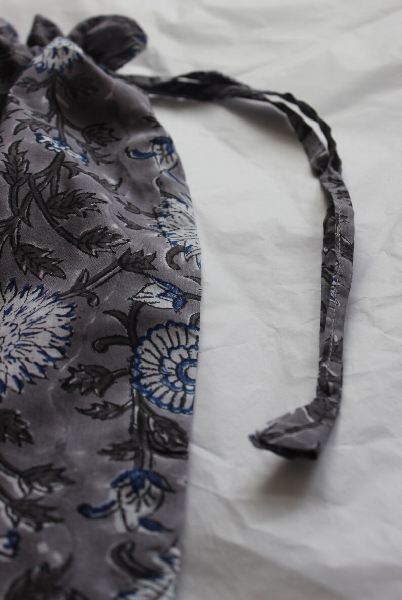 New in GIFT BAGS ! Handblock PINK hand block print medium gift bags