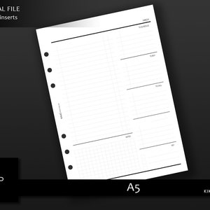 Inbox printable planner insert A5 | Inbox tracker, PDF inbox template | To Do List Priorities, List Brain Dump | Digital download (OT009)