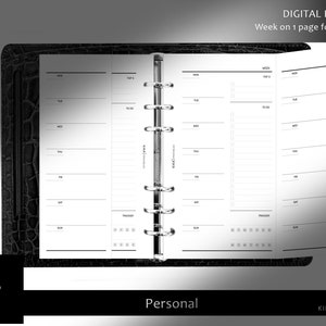 Weekly Fold Out Undated - Personal Size Printable Planner Inserts ...