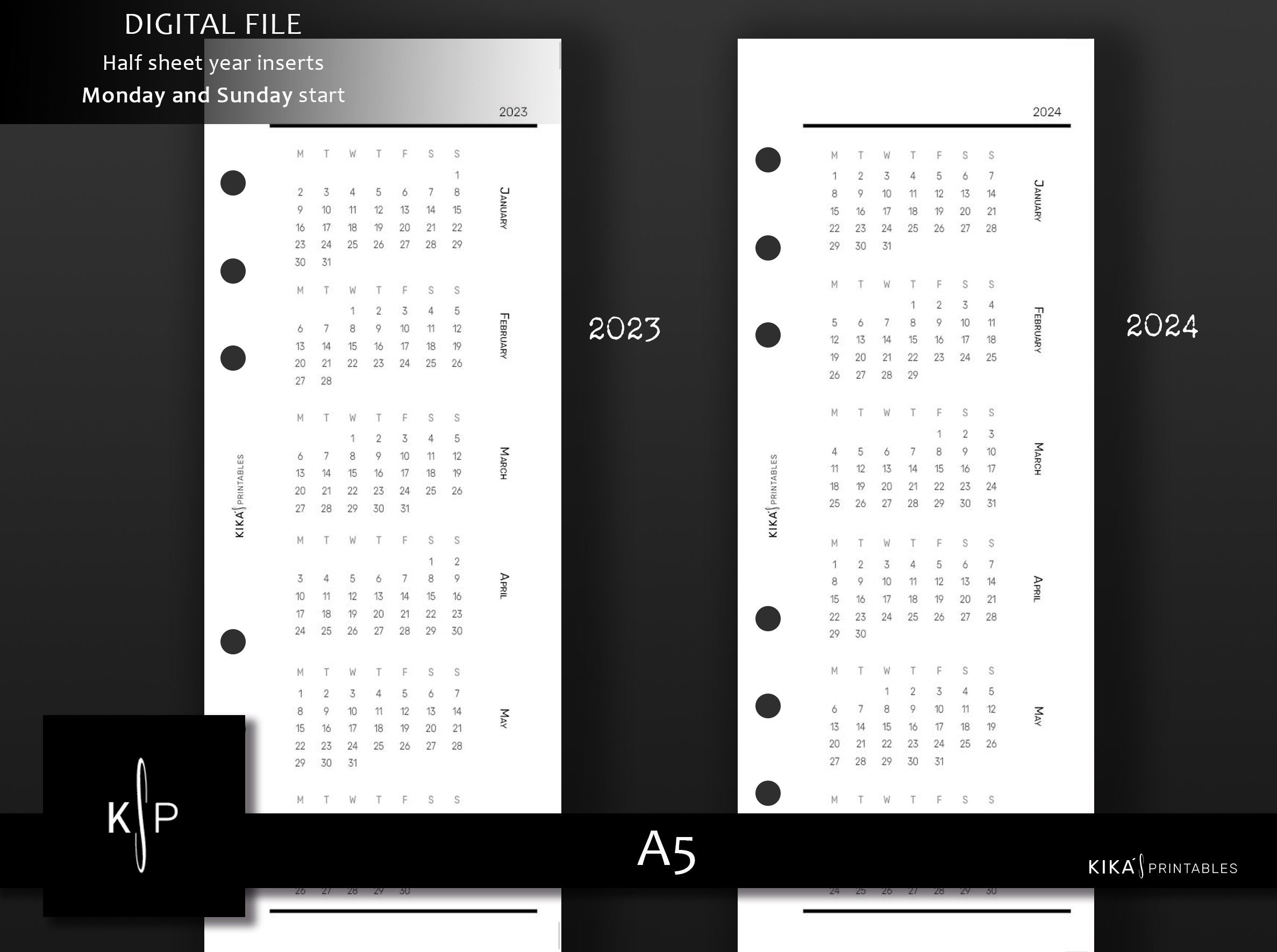 a5-printable-half-sheet-calendar-2023-2024-minimal-year-planner-inserts