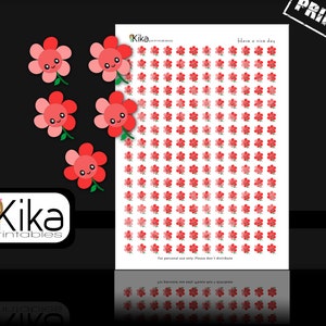 Naklejki do druku | Kawaii naklejka do śledzenia okresu | Naklejki okresowe dla Erin Condren, Filofax, KiKi K, MAMBI | Natychmiastowe pobranie
