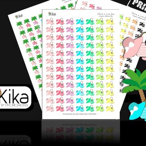 Druckbare Aufkleber | Strand / Pool Tag Aufkleber | Sommerferien Sticker für Erin Condren, Filofax, KiKi K, MAMBI | Sofort Download