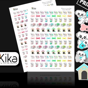 Printable stickers | Kawaii dog care planner sticker | Puppy pet health Stickers for Erin Condren, Filofax, KiKi K | Instant Download