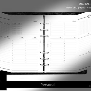 Printable Week on 2 Pages Planner Inserts - Personal Size Vertica ...