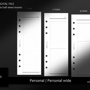 Printable to Do List Planner Inserts | Personal / Personal Wide Size ...