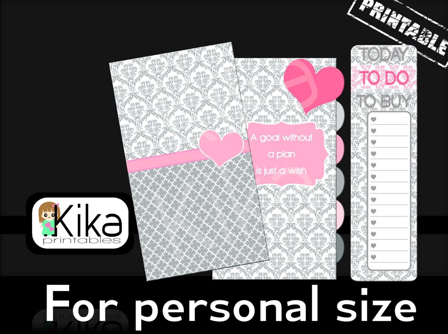 Planner Dividers Personal Size PRINTABLE Personal Size - Etsy