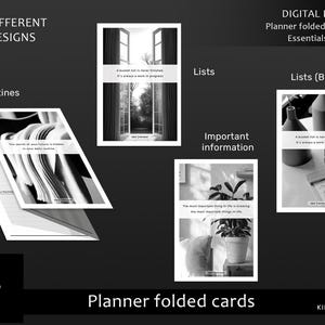 Printable planner cards | Functional planner deco | Folding planner cards | Journaling Planner Cards | Printable Planner Accessories - CD006
