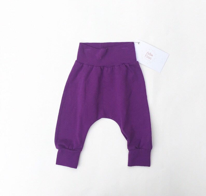 Purple unisex harem pant for baby/toddler girl boy Etsy