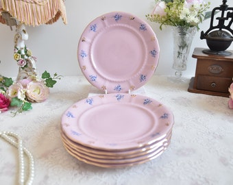 Vintage plate set porcelain dish pink porcelain Slav porcelain pink dish set HC vintage dessert dish rose porcelain vintage porcelain dish