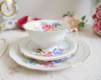 Bavaria tea cup Vintage tea cup set floral german tea cup set Germany tea cups german porcelain vintage teacup vintage tea set