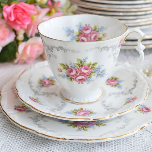 English Tea Cup Floral Tea Cup Set Royal Albert Tranquillity Etsy