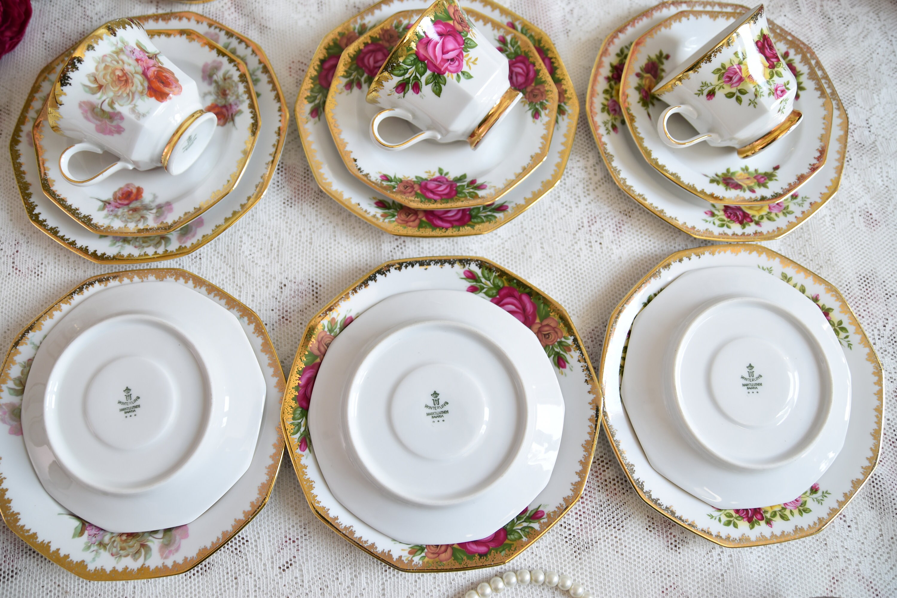 Vintage Tea Set Floral Tea Set Winterling Germany Mishmash Etsy