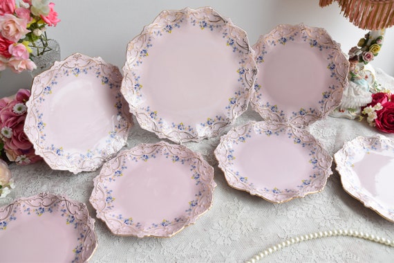 ORIENTE Set Piatti 18 Pezzi in Ceramica Vintage Decoro Rosa - Dolci  pensieri gift