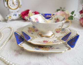coffee cup and saucer vintage porcelain floral teacup trio german tea cups tea trio german porcelain