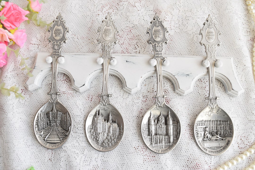Vintage Silver Plated Spoon Set Silver Plated Decorative Spoon Etsy