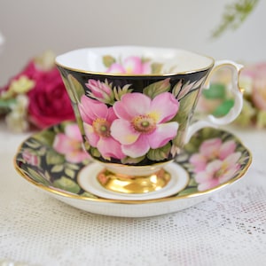 Royal Albert Tea Cup & Saucer, Provincial Flowers Series, Vintage Bone China England – Purple Violet