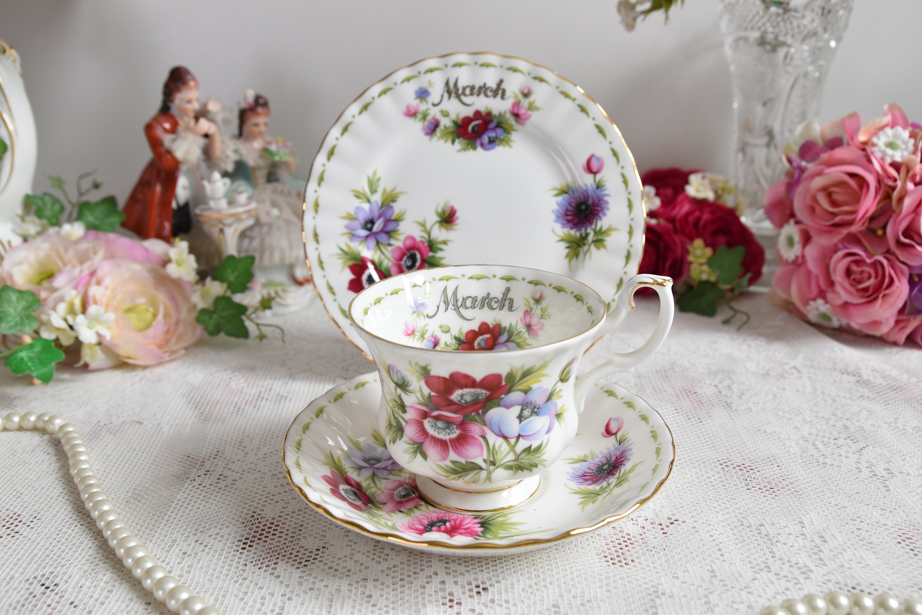 Flowers of the Month March Royal Albert Tea Cup Floral English Tea