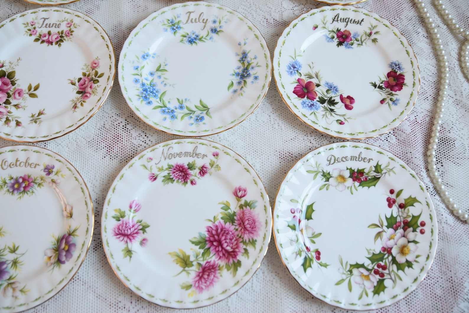 Flower of the Month Royal Albert Plate Set Full for 12 Etsy