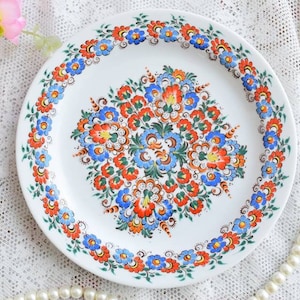 Vintage handpainted porcelain dessert plate Wawel made in Poland dessert dish vintage porcelain