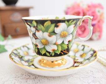 Royal Albert Provincial Flowers Tea Cup and Saucer, Vintage Bone