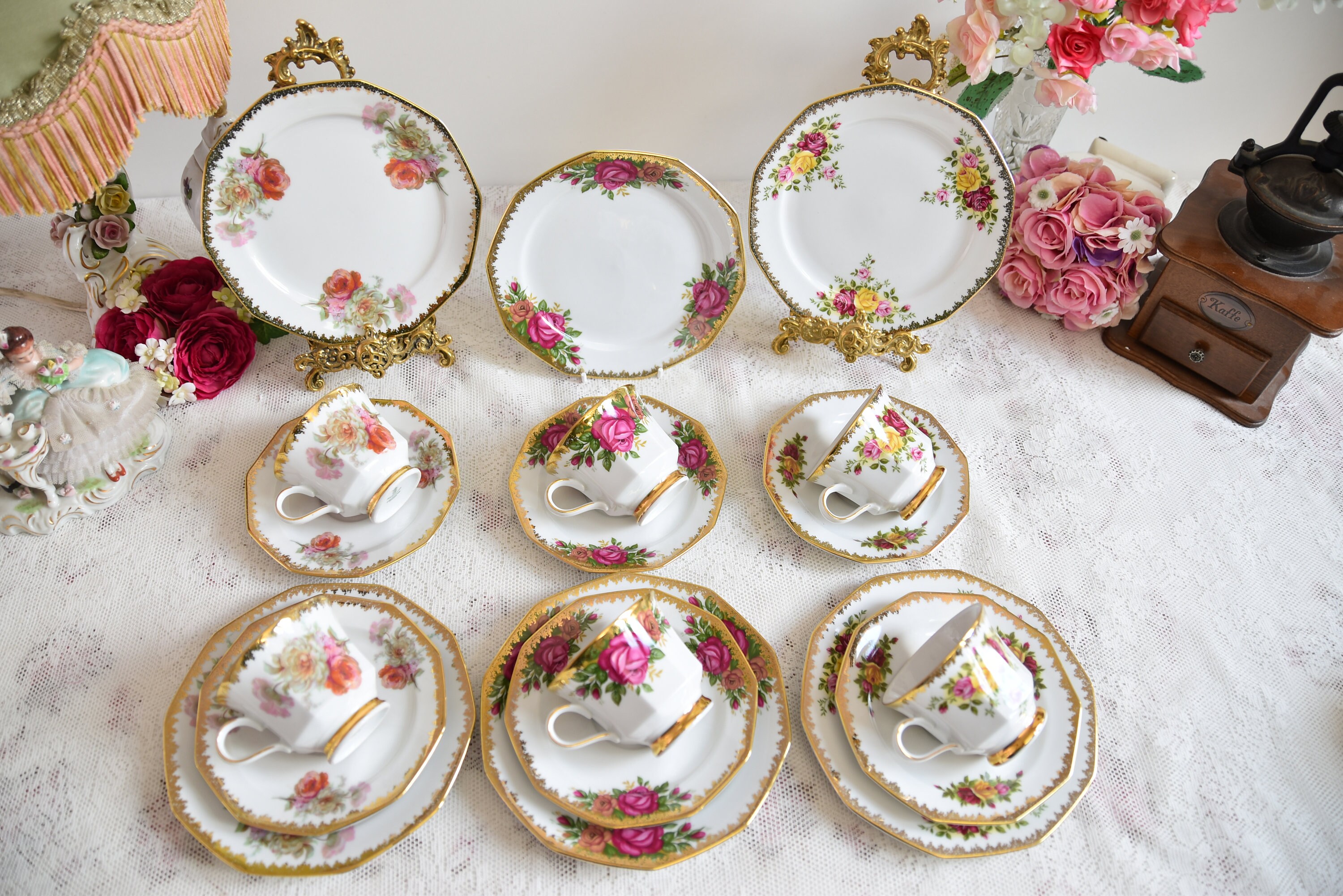 Vintage Tea Set Floral Tea Set Winterling Germany Mishmash Etsy