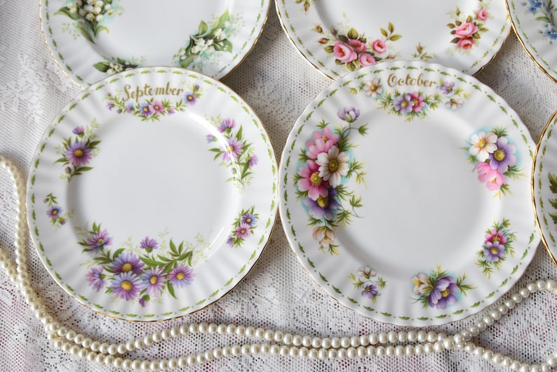 Flower of the month Royal Albert plate set full for 12 Etsy