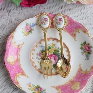Cutlery vintage style fork and spoon set vintage style teaspoon and fork vintage style stainless steel