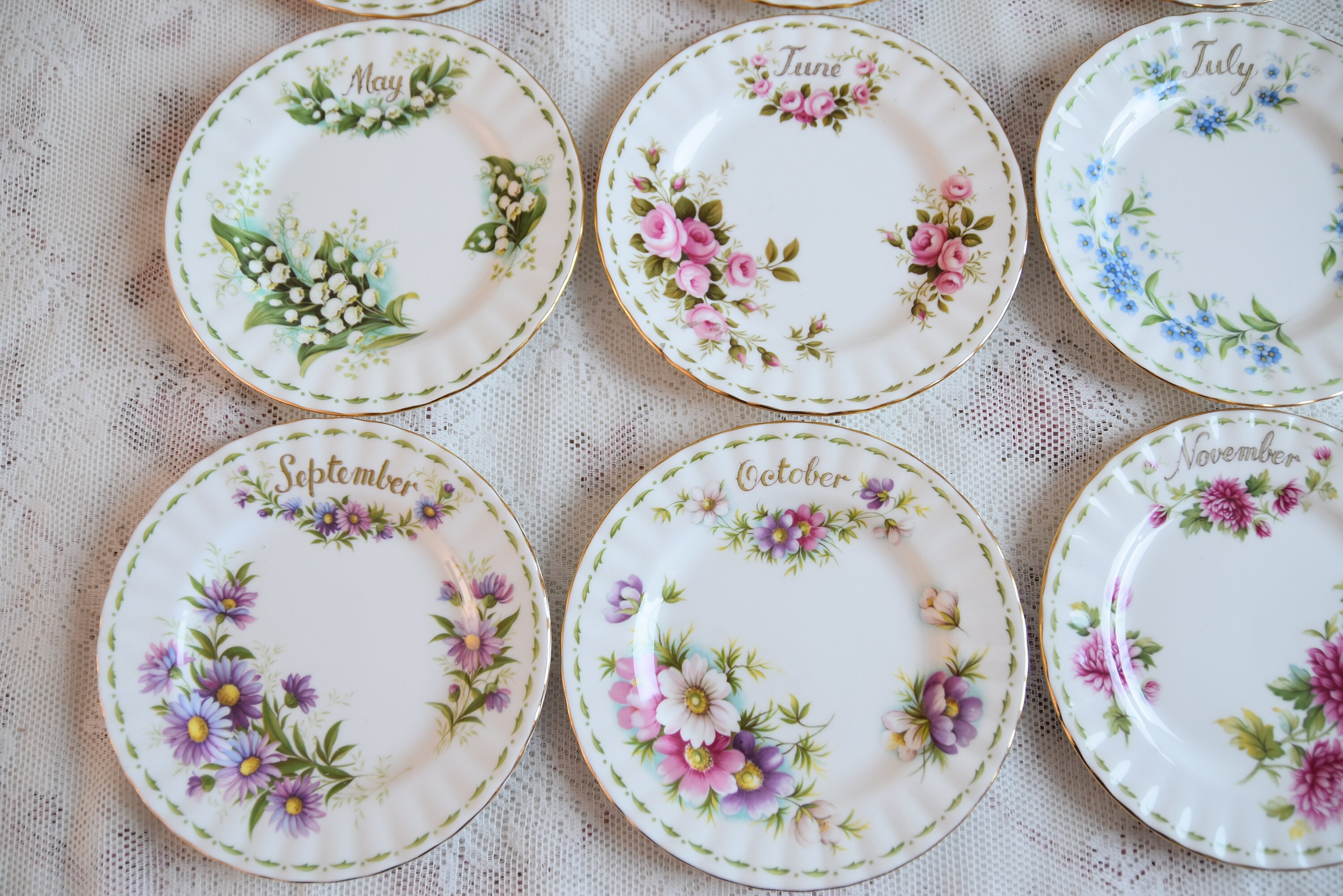 Flower of the Month Royal Albert Plate Set Full for 12 - Etsy