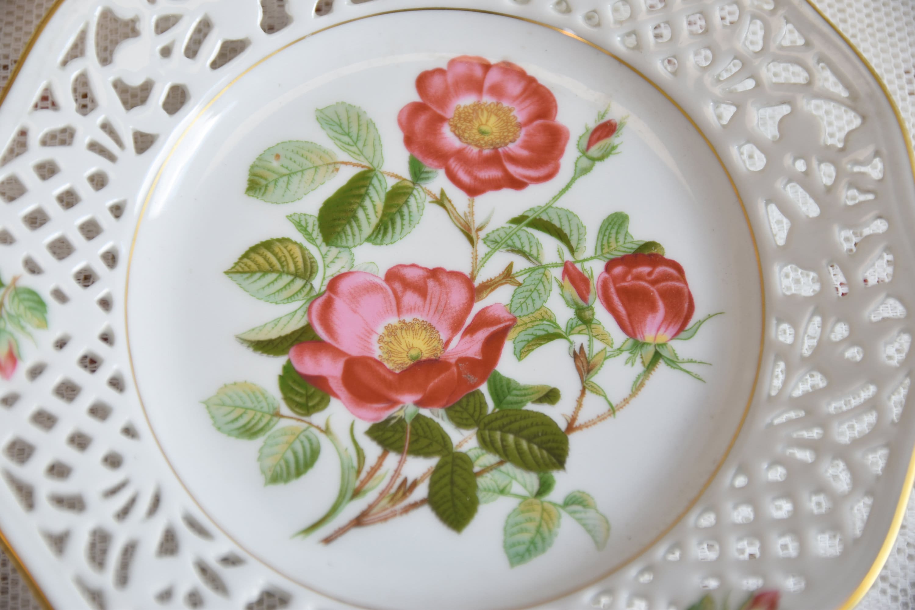 Vintage Plate Perfored Porcelain Plate Schumann Arzberg Bavaria