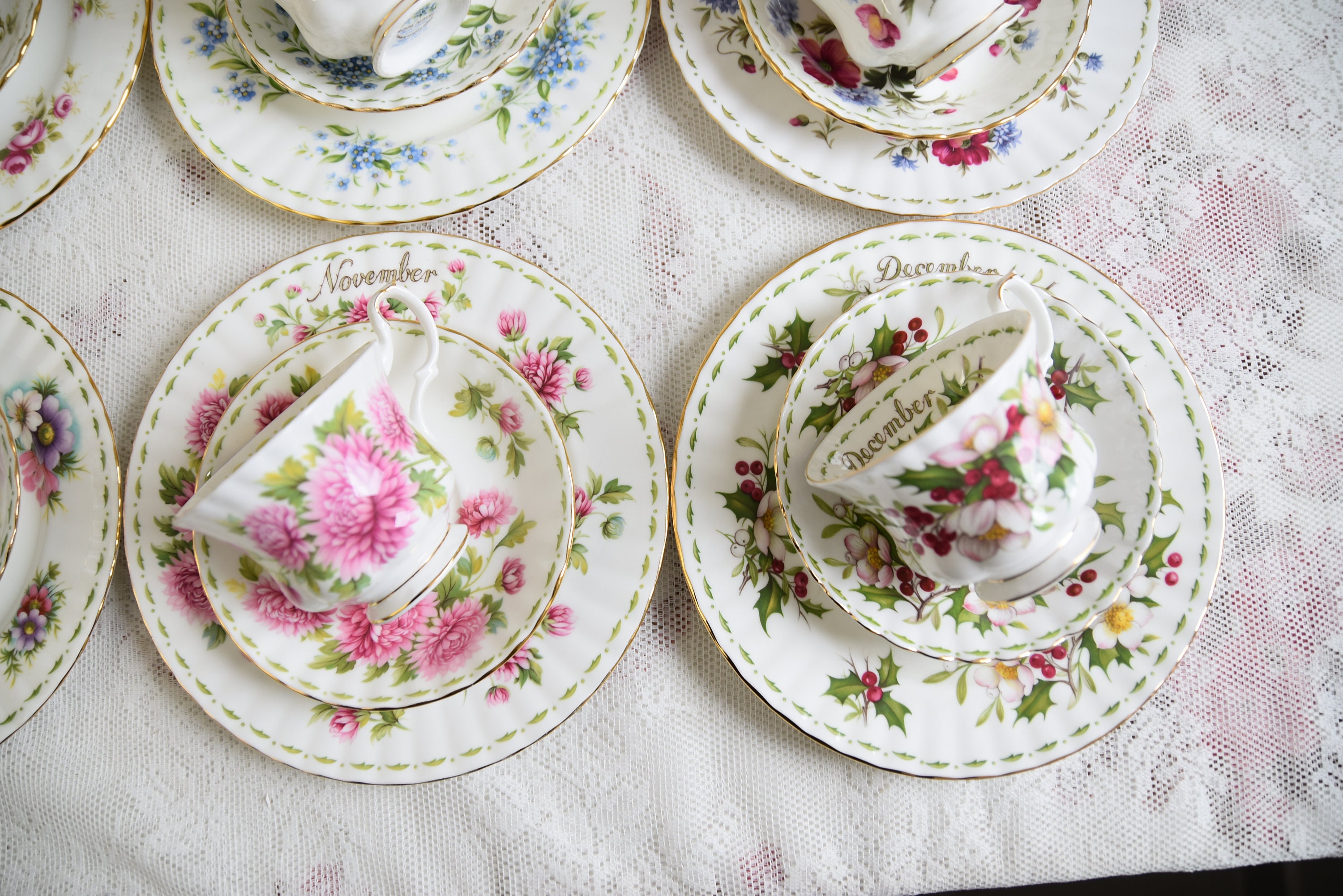 今月の花 ロイヤルアルバート イギリス 完成品 12ヶ月