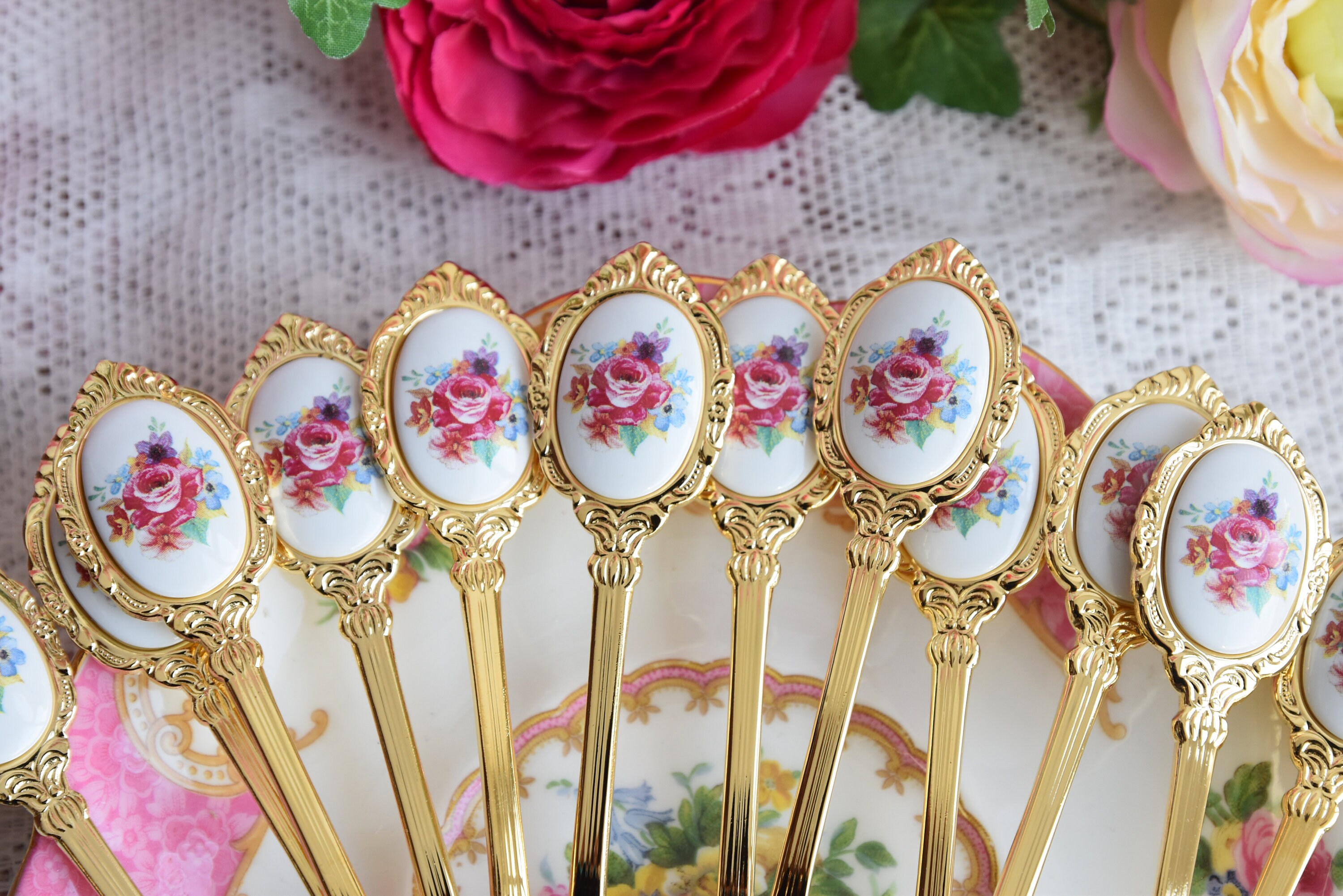 Fork and Spoon Set Vintage Style Cutlery Teaspoon and Fork Etsy