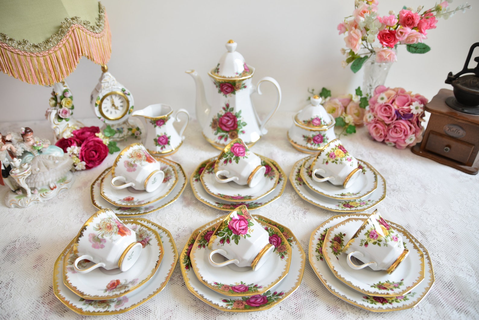 Vintage Tea Set Floral Tea Set Winterling Germany Mishmash Etsy