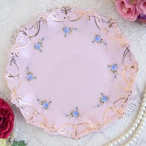 Vintage plate porcelain dish pink porcelain Slavic porcelain pink dish set HC vintage dessert dish rose porcelain vintage porcelain dish