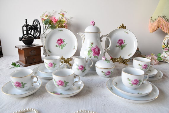 Set da tè vintage Furstenberg set da tè floreale set di tazze da