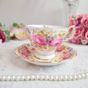 royal albert tea cup english tea cup set Serena Royal Albert England tea cups duo english porcelain bone china teacup