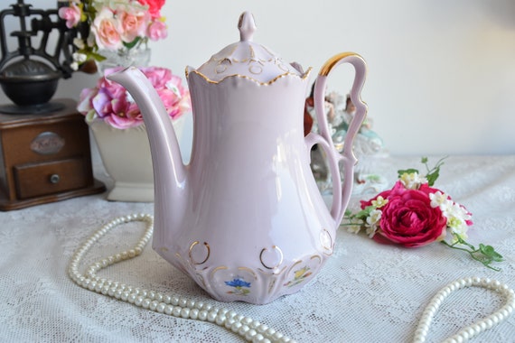 Cafetera vintage porcelana rosa porcelana Slavic by HCH | Etsy España