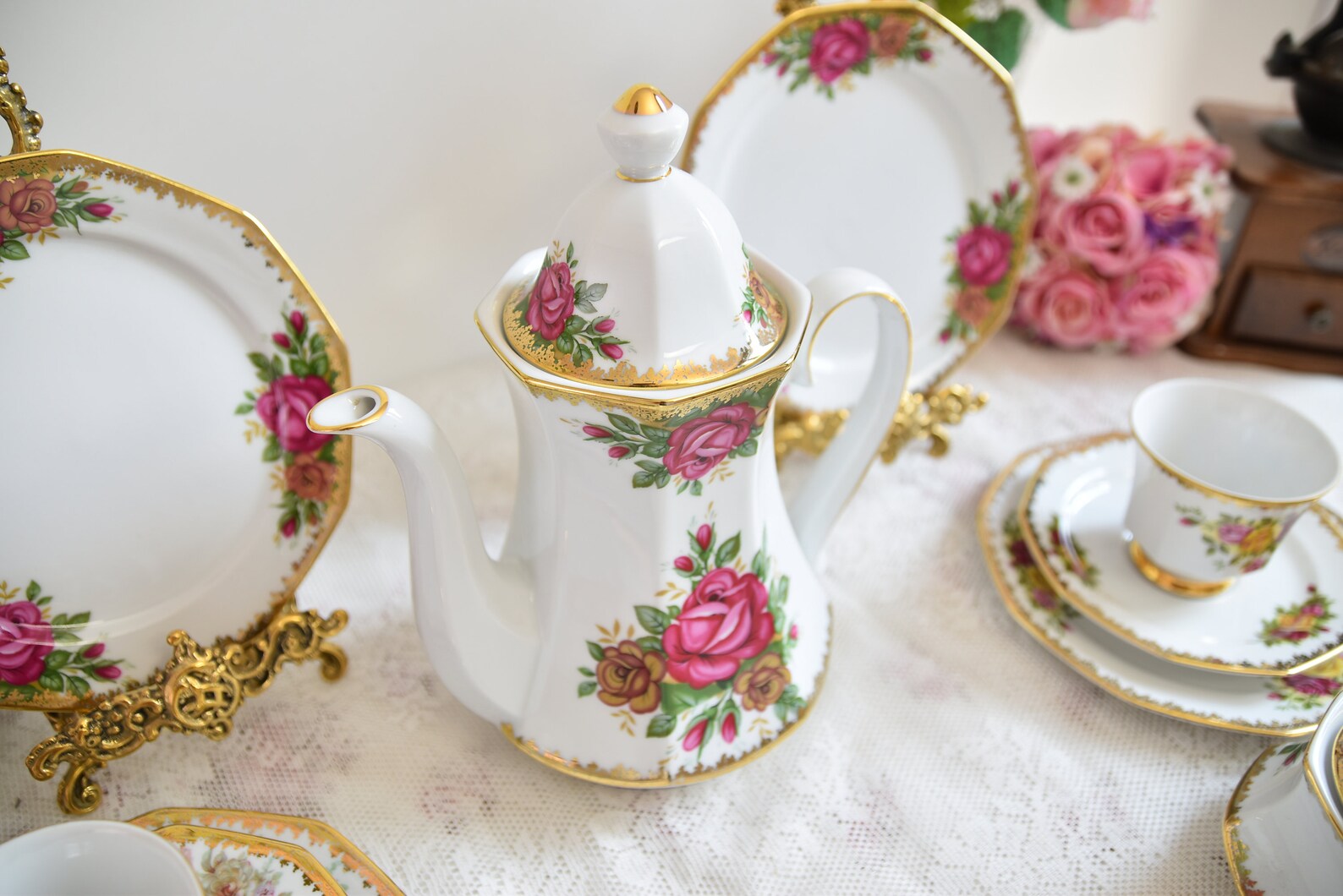 Vintage Tea Set Floral Tea Set Winterling Germany Mishmash Etsy