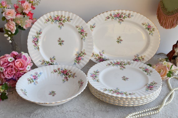 Royal Albert Moss Rose Tea Set – English Fine Bone China With