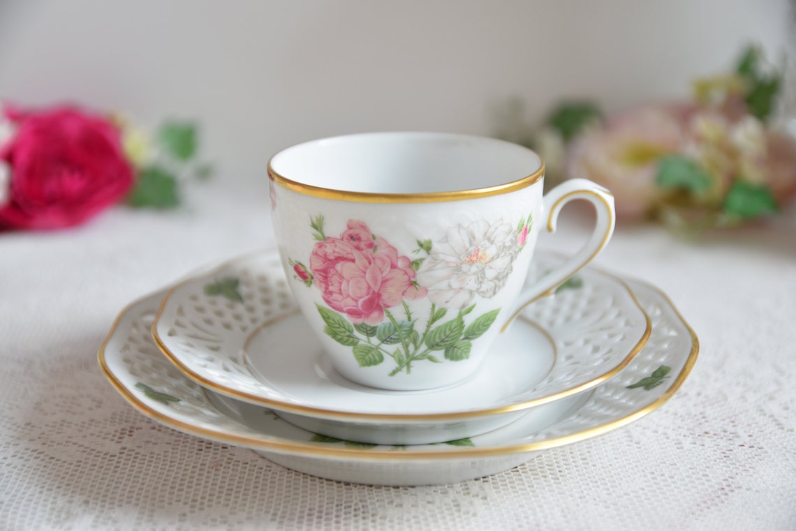 Vintage Tea Cup Floral Tea Cup Set Schuman Arzberg Germany Etsy