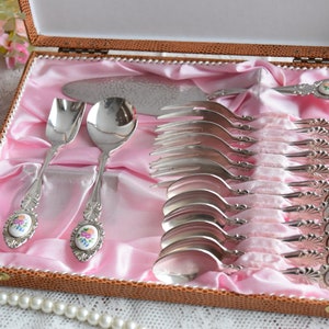 Made in Germany Vintage Silver spoon set Teaspoons coffee spoons silver platet 16 pieces silverware