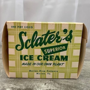 Vintage Ice Cream Box Sclaters Green