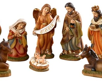 Behold Your King Nativity Scene Figures, 11 Piece Christmas Nativity Set - 4.5" H