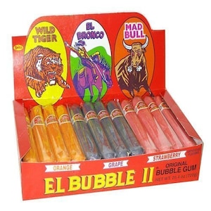 Personalisierte Original El Bubble II Bubble Gum Zigarren 3 Geschmacksrichtungen - Box von 36