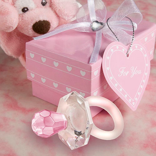 Crystal Pacifier Girl Boy Baby Shower Christening Wedding Party Favor Gift  Dummy